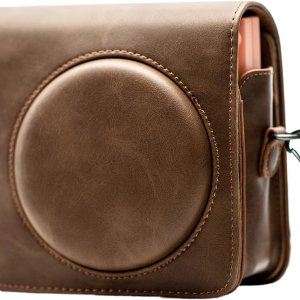 Bolsa vintage compatible con cámara instantánea Fuji Instax Square SQ1, funda de cuero vegano premium con correa de hombro extraíbleajustable Bolsa vintage compatible con cámara instantánea Fuji Instax Square SQ1, funda de cuero vegano premium con correa de hombro extraíbleajustable