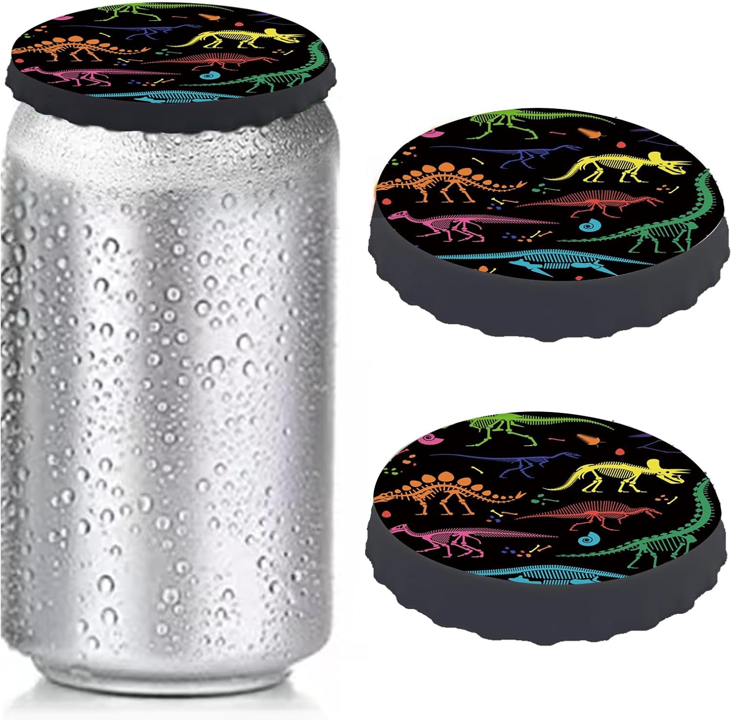 Tapas de silicona para latas de soda, paquete de 2 fundas reutilizables y duraderas para latas de silicona, tapón o protector para refrescos,