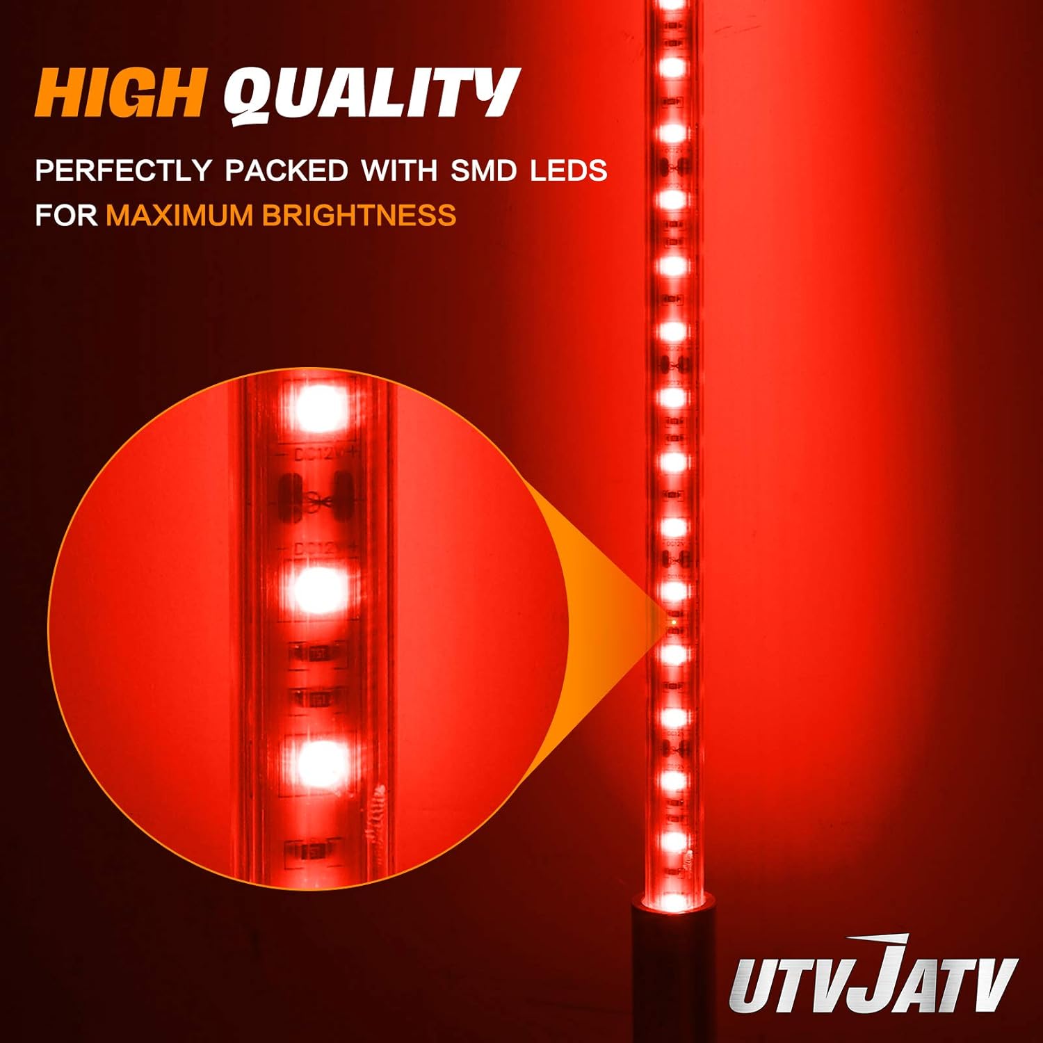 Antena de seguridad LED de 4 pies con luces rojas impermeables con bandera para Can-Am Maverick X3 Sand Dune Buggy UTV ATV 2020 Polaris RZR XP 4X4