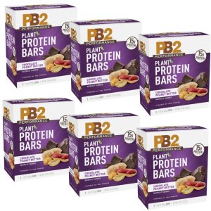 PB2 Performance Barras de proteína de mantequilla de maní y chocolate, 0.51 onzas de proteína a base de plantas (caja de 30 barras) PB2 Performance Barras de proteína de mantequilla de maní y chocolate, 0.51 onzas de proteína a base de plantas (caja de 30 barras)
