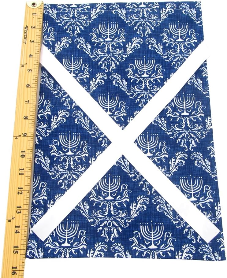 VZWraps Bolsa de regalo reutilizable de Hanukkah (estándar de 10 pulgadas de ancho por 15 pulgadas de alto, azul y blanco)