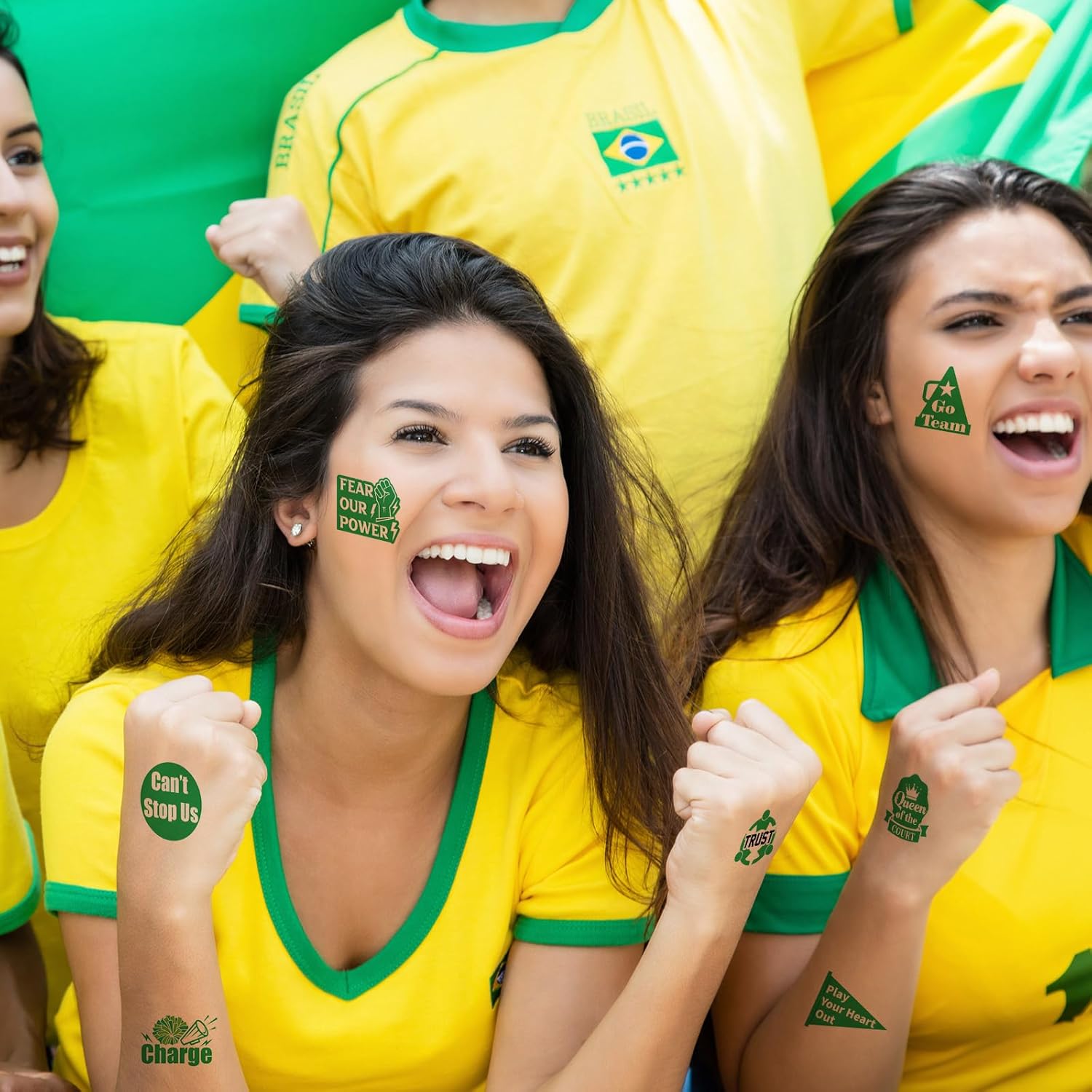 Demissle 200 tatuajes temporales de espíritu de equipo, porristas número 1, tatuajes temporales de sóftbol, fútbol, béisbol, tatuajes faciales y