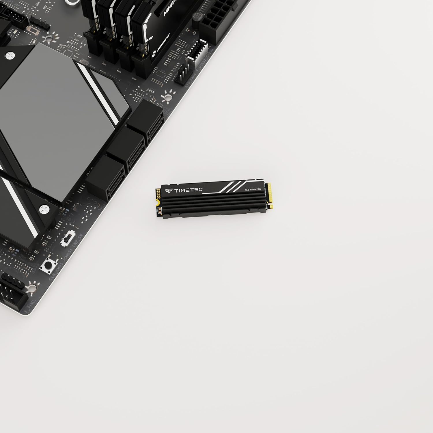 Timetec Disipador de calor PCIe 4.0 de 1 TB para juegos NVMe PCIe Gen4x4 M.2 2280 3D NAND TLC 1000TBW SLC caché velocidad de lecturaescritura de