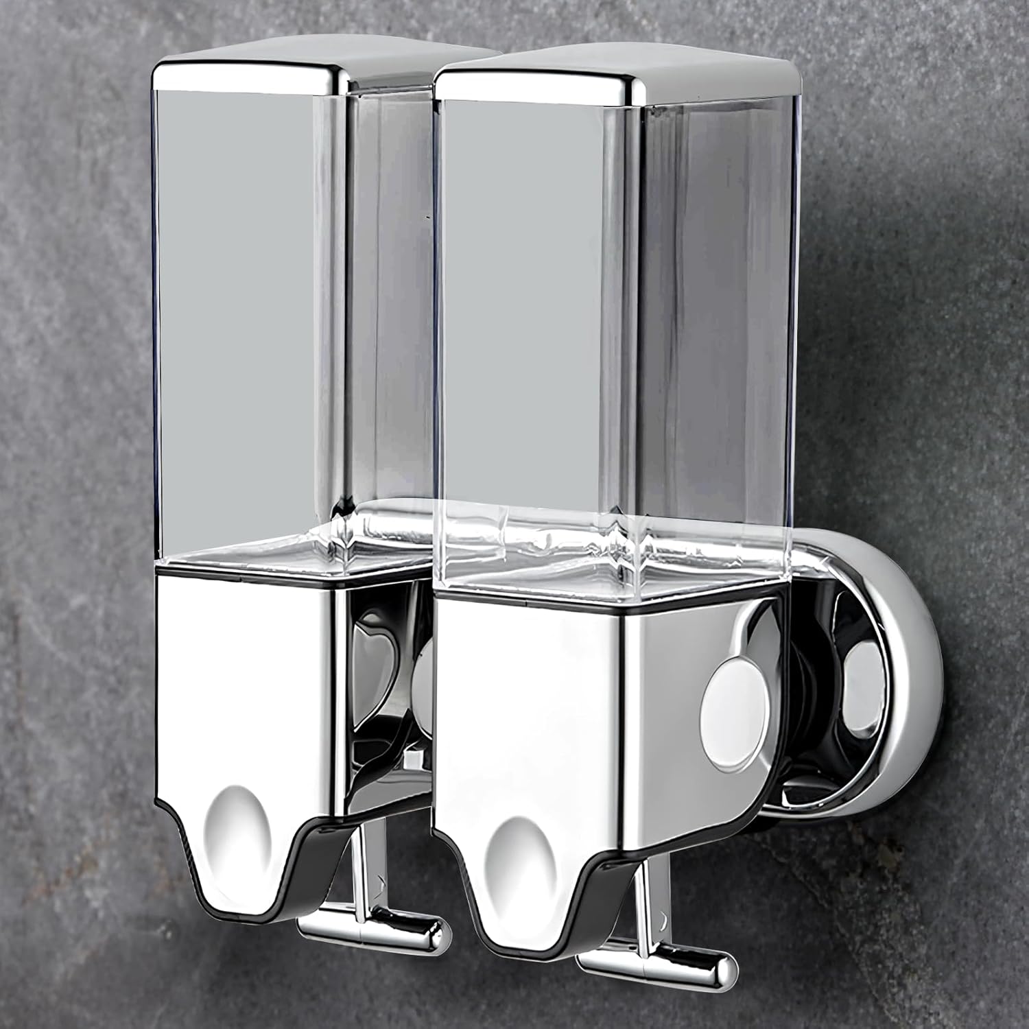 Dispensador de champú y acondicionador de 16.9 fl oz, sin taladro, dispensador manual de jabón de ducha para el hogar, baño, cocina, hoteles,