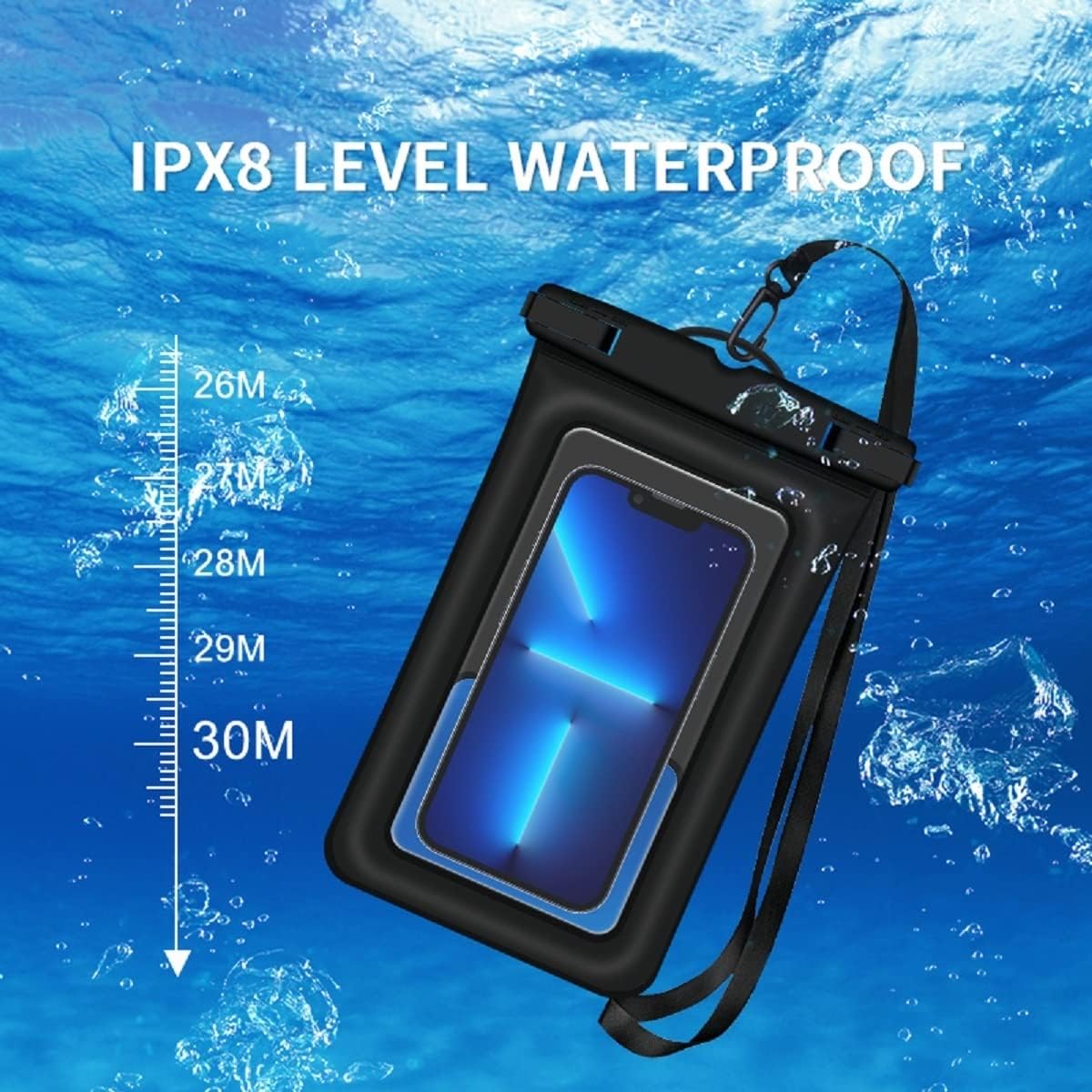 CANSHOW Floating IPX8 Phone PouchBag 2Pack XL Waterproof Cell Phone Case Dry Bags for iPhone 14 Pro Max 1312 11 Galaxy S23 UltraDetachable Lanyard