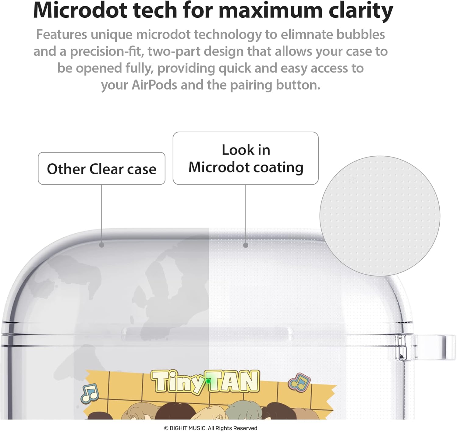 iFace TinyTAN – Linda funda para AirPods Pro – Dynamite Funda transparente de anime para Apple AirPods Pro Mercancía oficial con diseño TinyTan