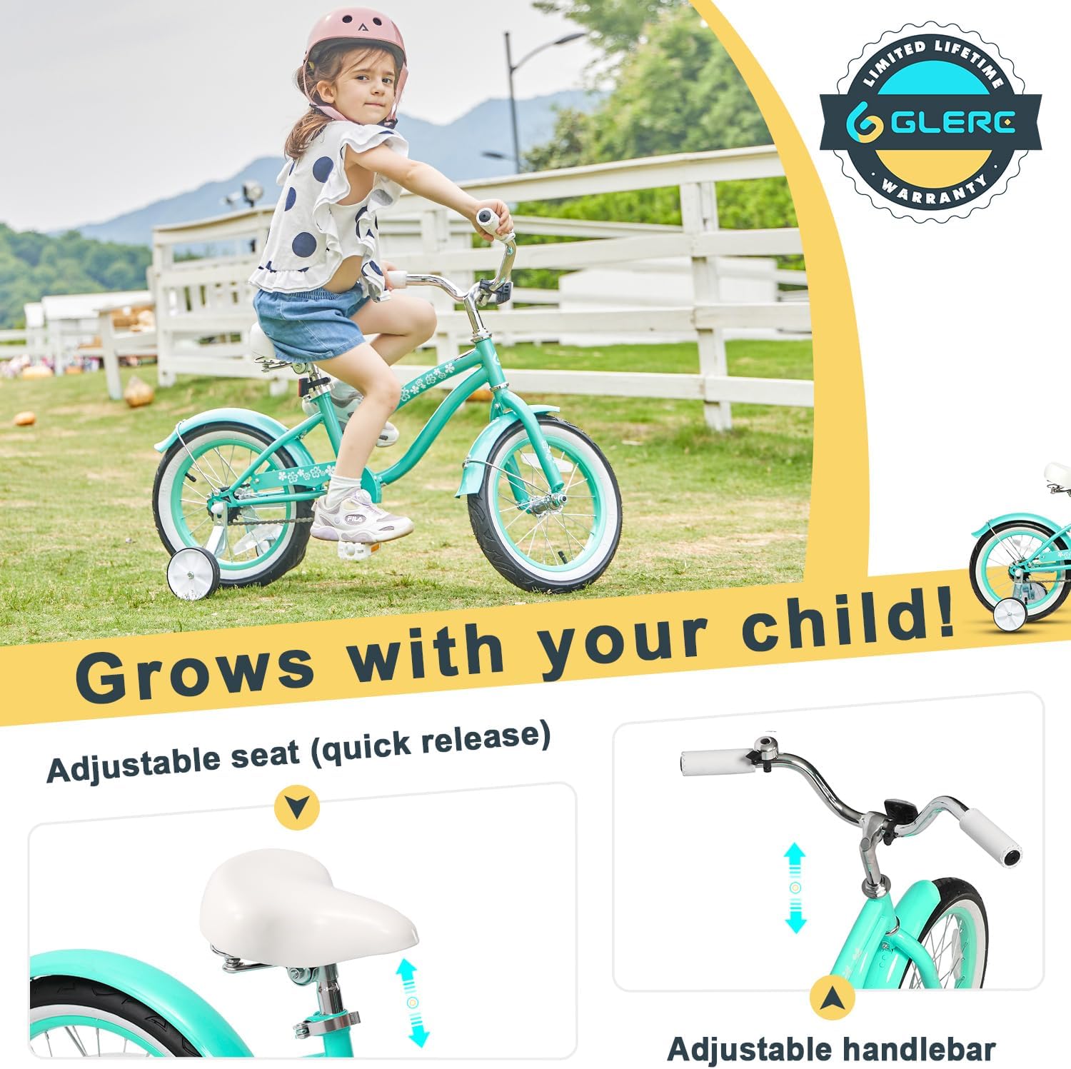 Sunday – Bicicletas de crucero para niños de 12 a 20 pulgadas para niños de 1 a 12 años con ruedas de entrenamientosoporte, varios colores