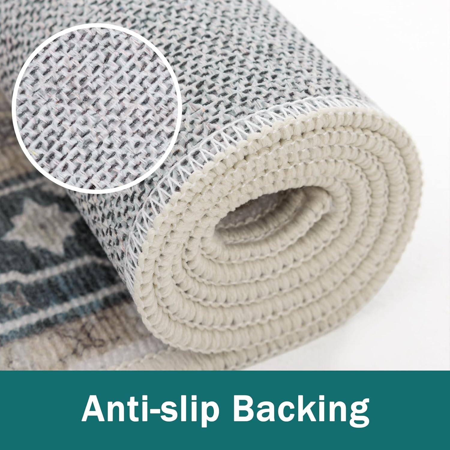Carvapet Alfombra vintage suave y bohemia antideslizante y resistente a las manchas para cocina, sala, dormitorio, pasillos, salas de juegos