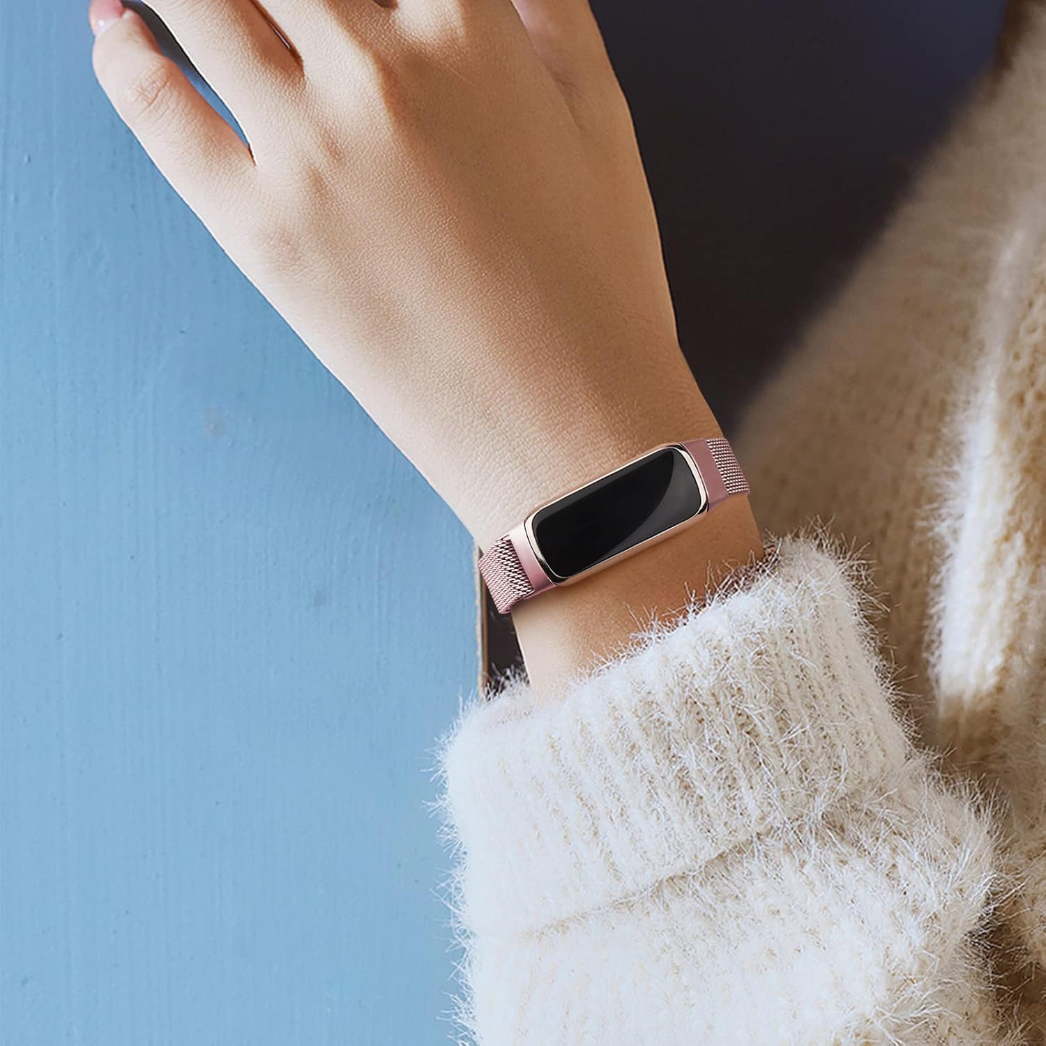 Correa de metal compatible con Fitbit Luxe Bands, correa de repuesto ajustable de malla de acero inoxidable para Fitbit LuxeLuxe Special Edition