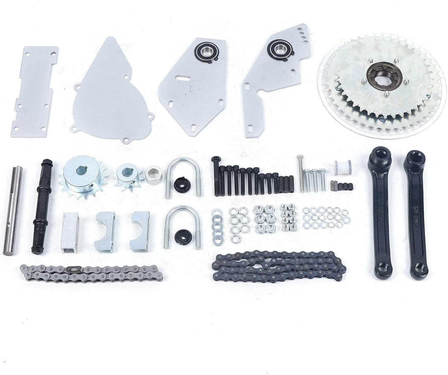 CNCEST Kit de eje de transmisión de bicicleta, kit de motor de bicicleta de 2 tiempos, kit de eje de gato de metal 415 Kit de cambio de bicicleta