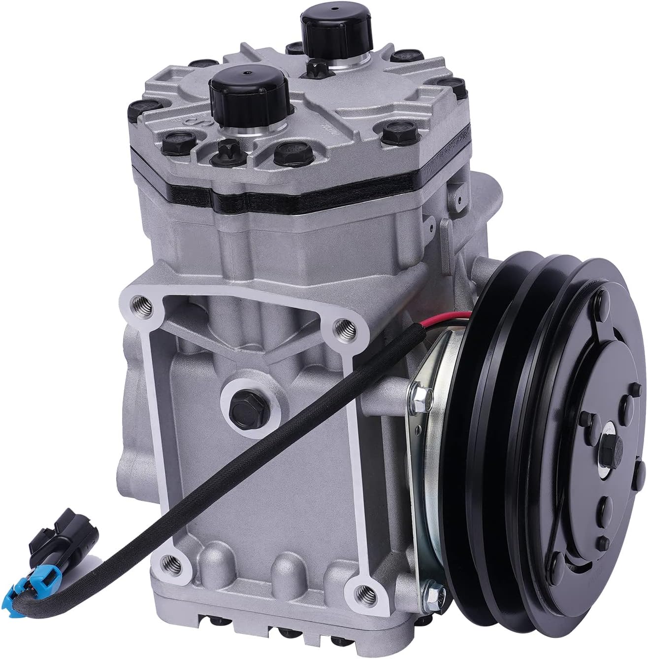Compresor de CA apto para Freightliner 1998-1997, para Kenworth, 2000-1996, para Peterbilt 2000-1996, reemplazo del compresor de aire acondicionado