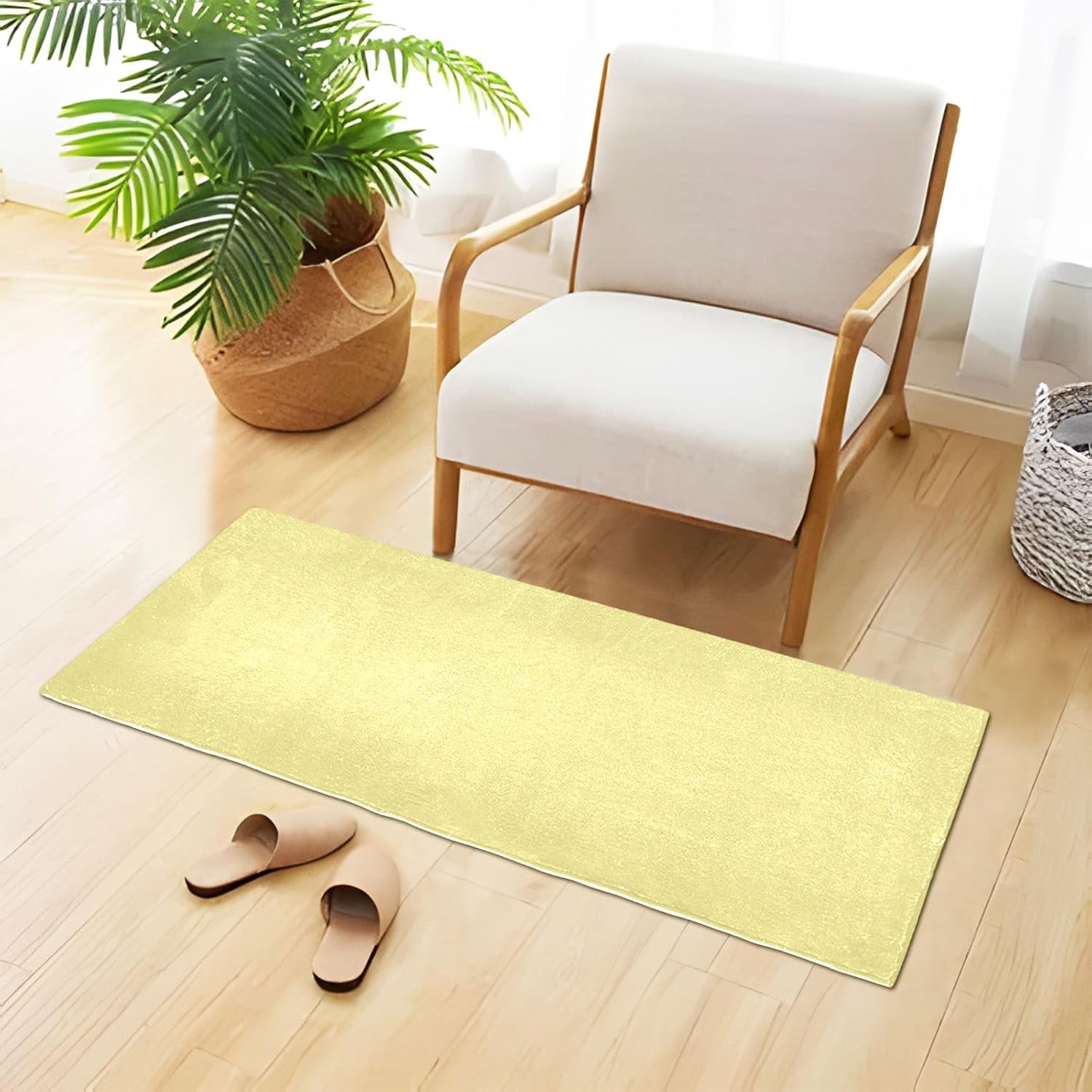 Alfombras absorbentes de color caqui claro, cómodas alfombras de baño antideslizantes, juego de alfombras de baño de felpa duraderas, 39 x 20