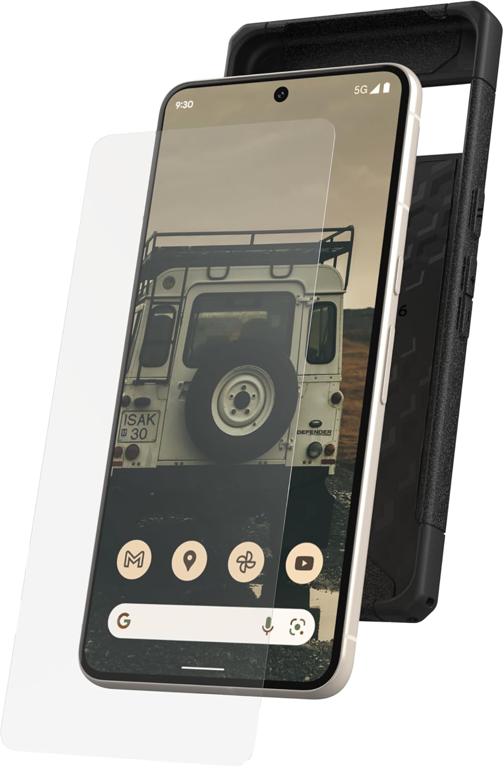 URBAN ARMOR GEAR UAG – Protector de pantalla para Google Pixel 8 Pro Glass Shield Plus transparentenegro, vidrio templado reforzado de alta calidad