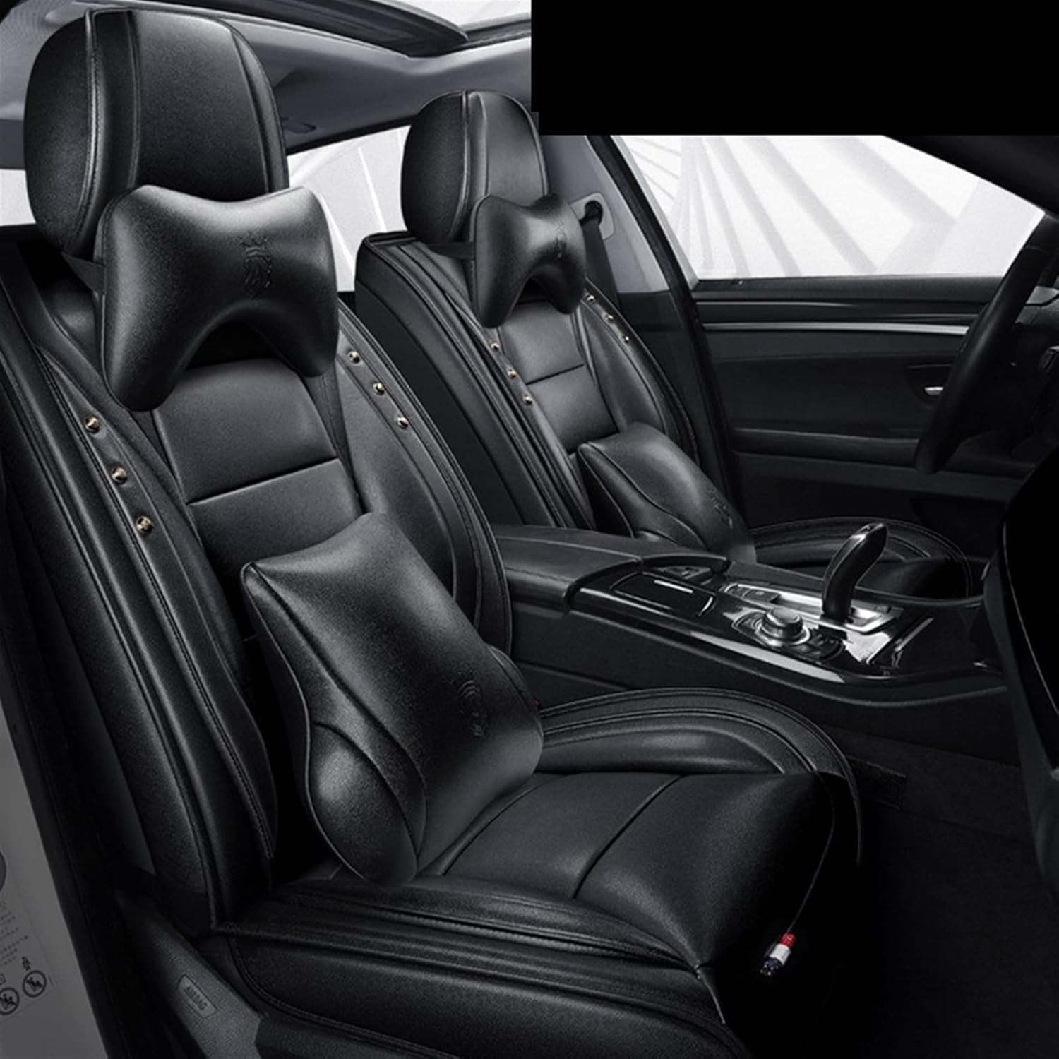 ZEntoy Juego completo de fundas de asiento de automóvil compatibles con Nissan Dualis Juke Kicks Leaf Livina Murano Navara D22 Np300 Qashqai J10 J11