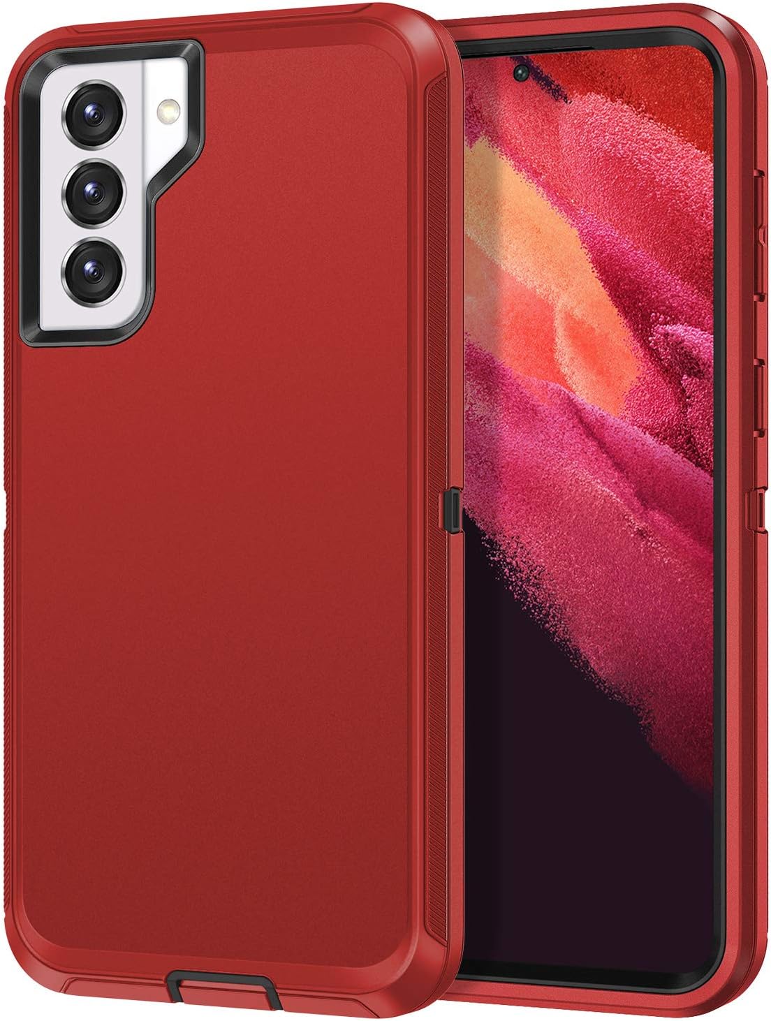 I-HONVA Funda para Galaxy S21 5G a prueba de golpes, a prueba de polvo y caídas, 3 capas de protección de cuerpo completo sin protector de pantalla
