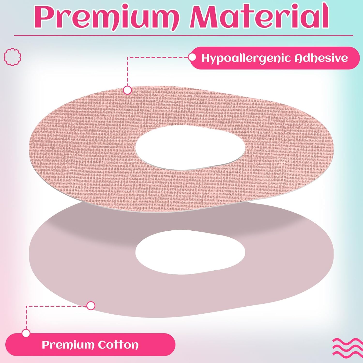 TrelaCo Paquete de 48 parches adhesivos G7, impermeables, parche flexible con sensor CGM, fácil de usar, vendaje transpirable, sin látex, resistente