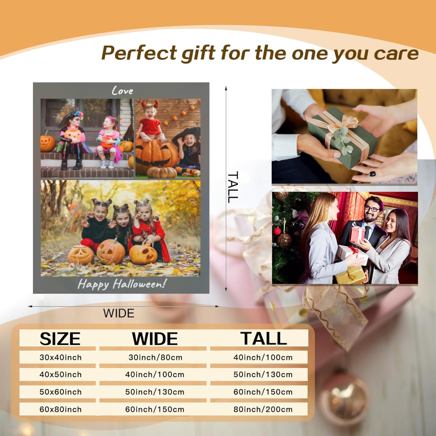 Masrtuli Manta personalizada de forro polar de Halloween, manta ligera y mullida para el hogar, dormitorio, sofá oficina, manta acogedora de