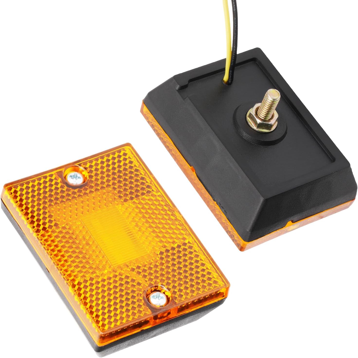 KAX 4 luces LED ámbar de marcador lateral impermeable para remolques de lanchas utilitarias de más de 80 pulgadas, luz de liquidación de cámper RV
