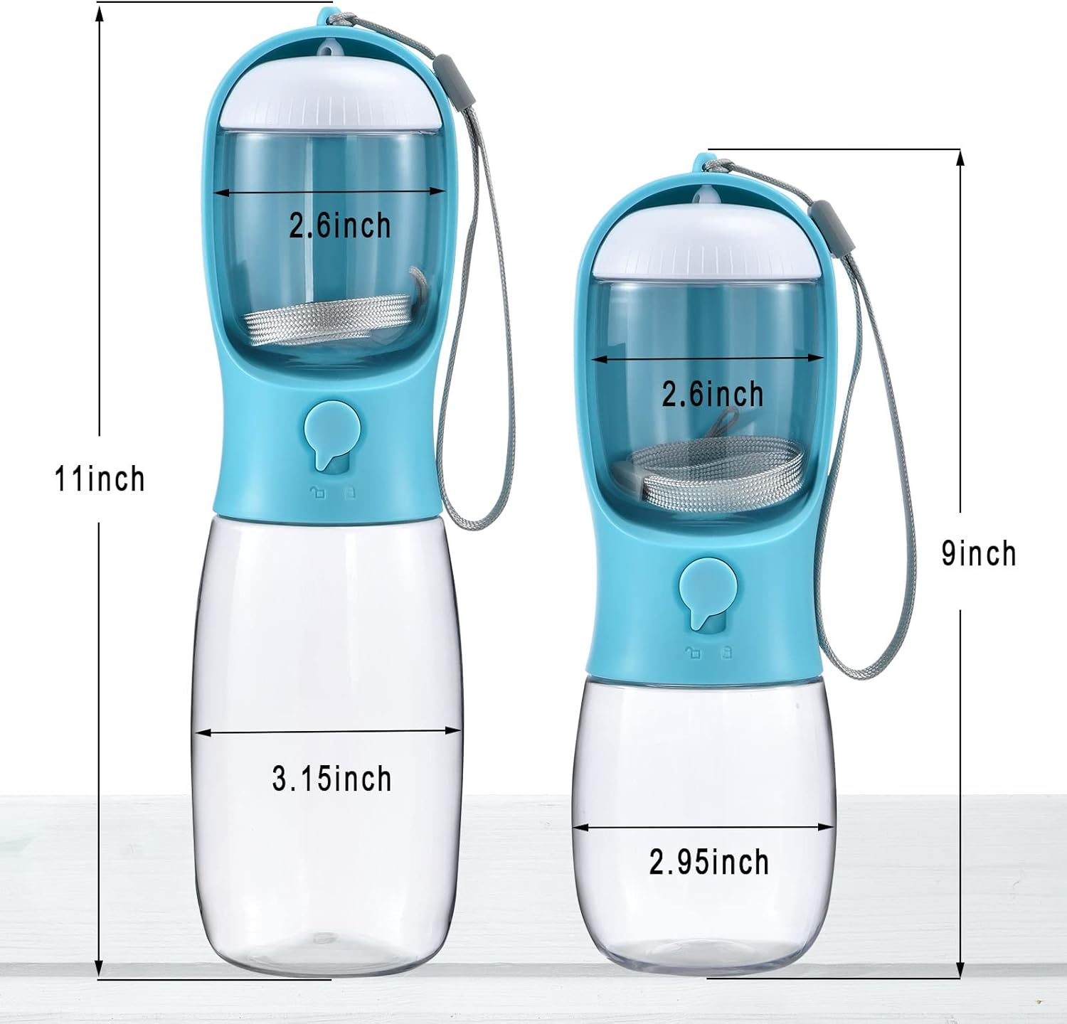 Botella de agua para perros con contenedor de alimentos, cuenco de agua para cachorros de viaje, dispensador portátil para mascotas, artículos de