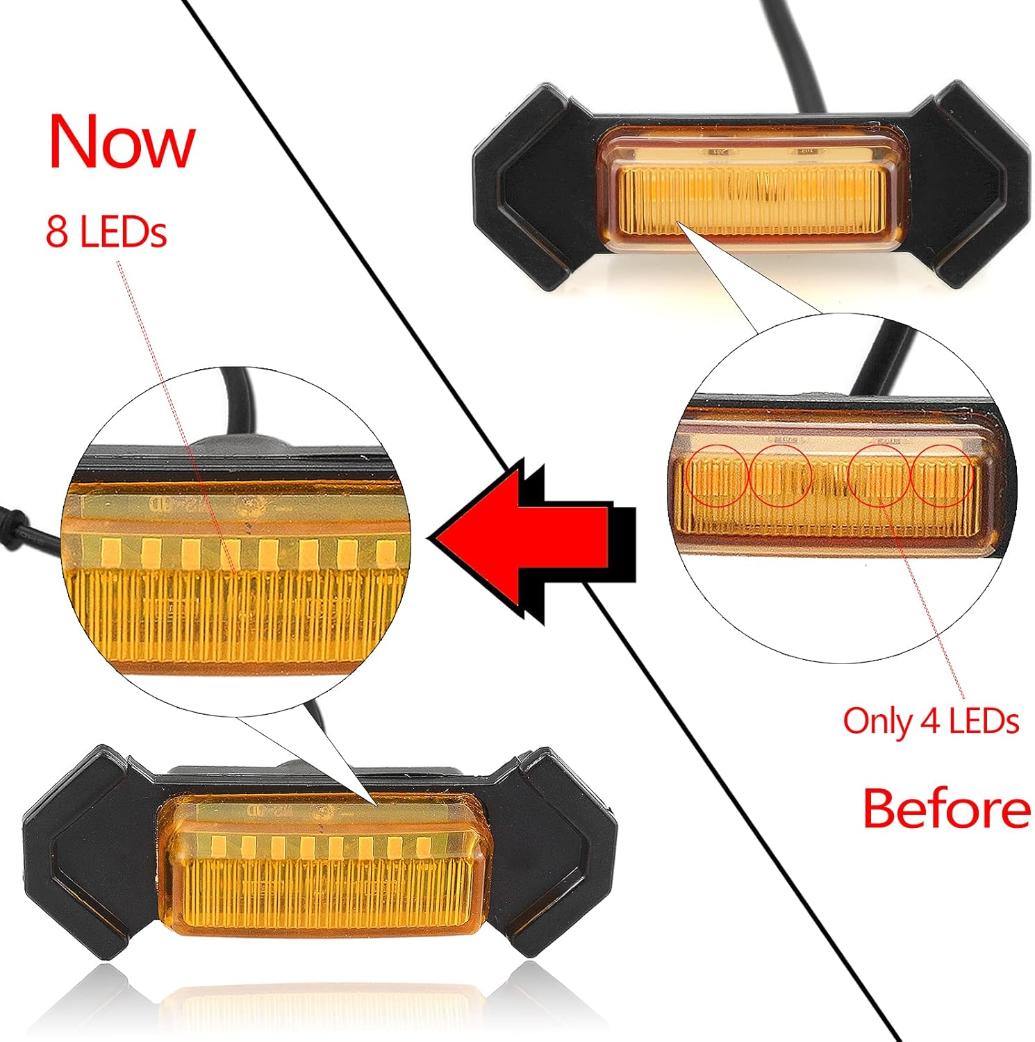 4 luces LED de rejilla para Toyota Tacoma TRD PRO 2016-2023 con fusible y arnés rejilla frontal de malla Raptor luces para Tacoma, carcasa ámbar con