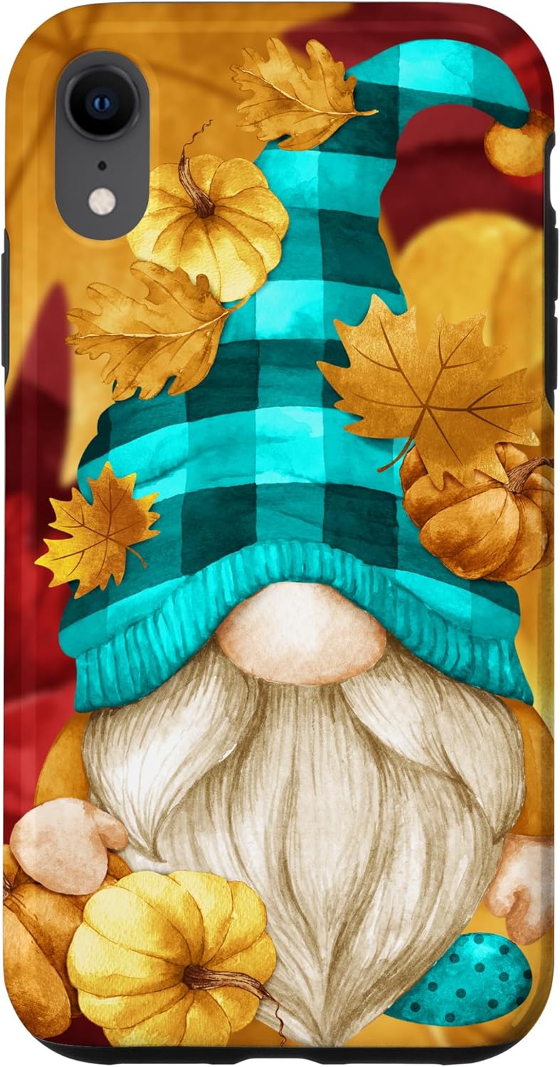 iPhone XR Buffalo Plaid Gnomie – Accesorios de otoño con funda de gnomo de otoño