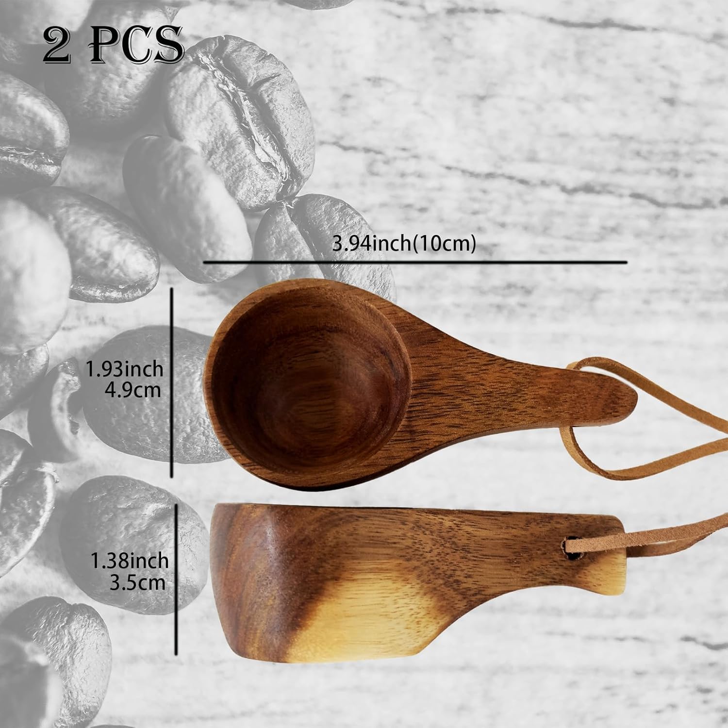 2 cucharas de madera de acacia (solo lavar a mano)