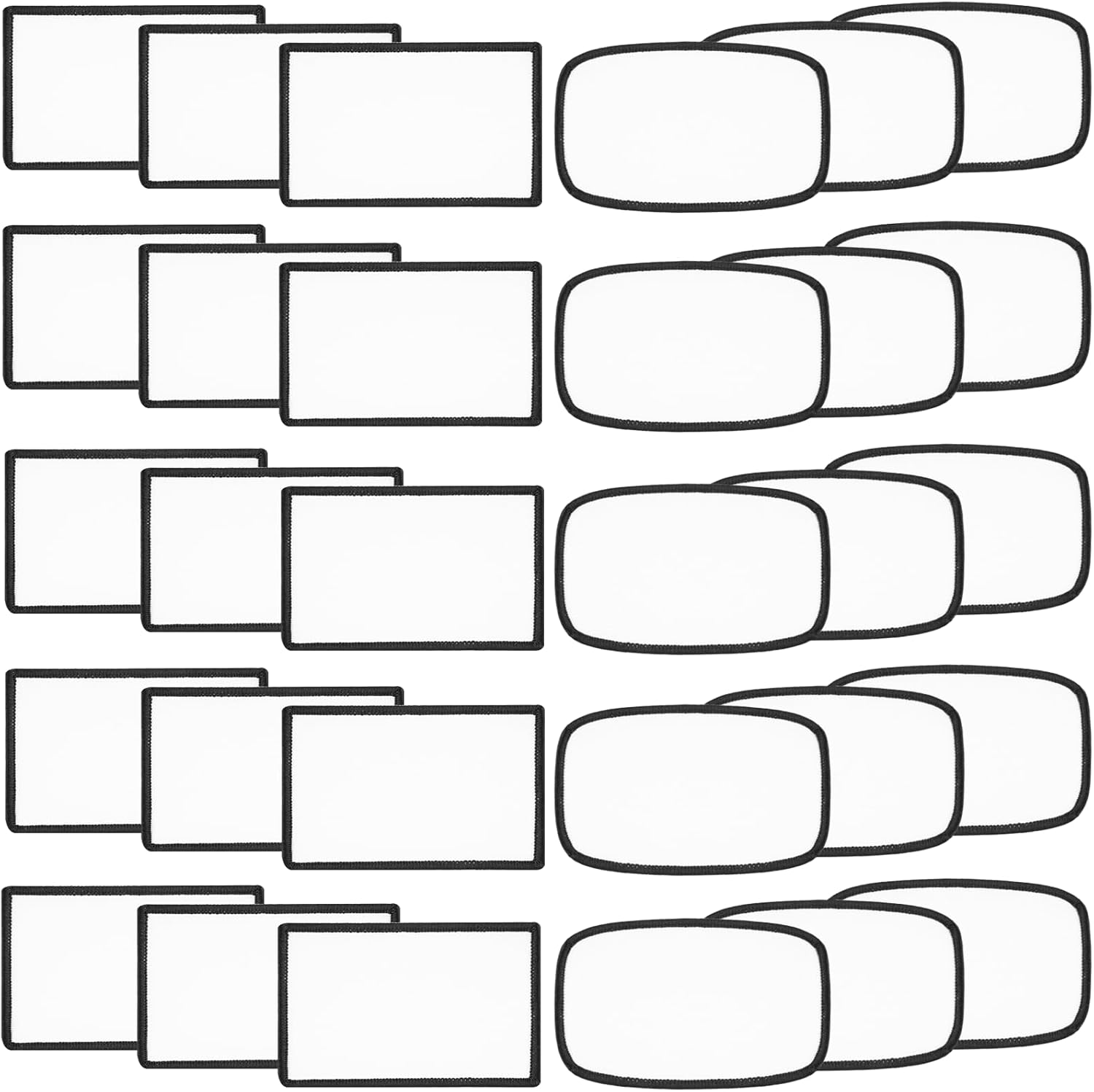 30 parches de sublimación, parches en blanco para planchar para sombreros de bricolaje, gorras, mochilas, uniformes, manualidades, forma redondeada