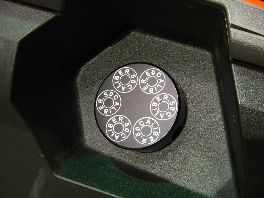 Tapa de gas de aluminio CNC Billet, color naranja con recubrimiento en polvo, compatible con modelos Polaris RZR, Ranger, General, Sportsman,