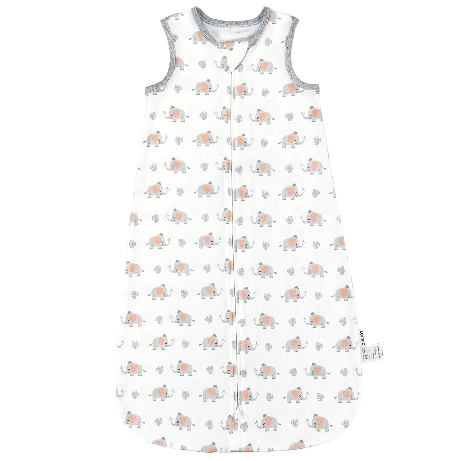 ZIGJOY Saco de dormir para bebé, 0.5 TOG, saco de dormir de 12 a 18 meses, 100% algodón, saco de dormir ligero para niños pequeños con cremallera de