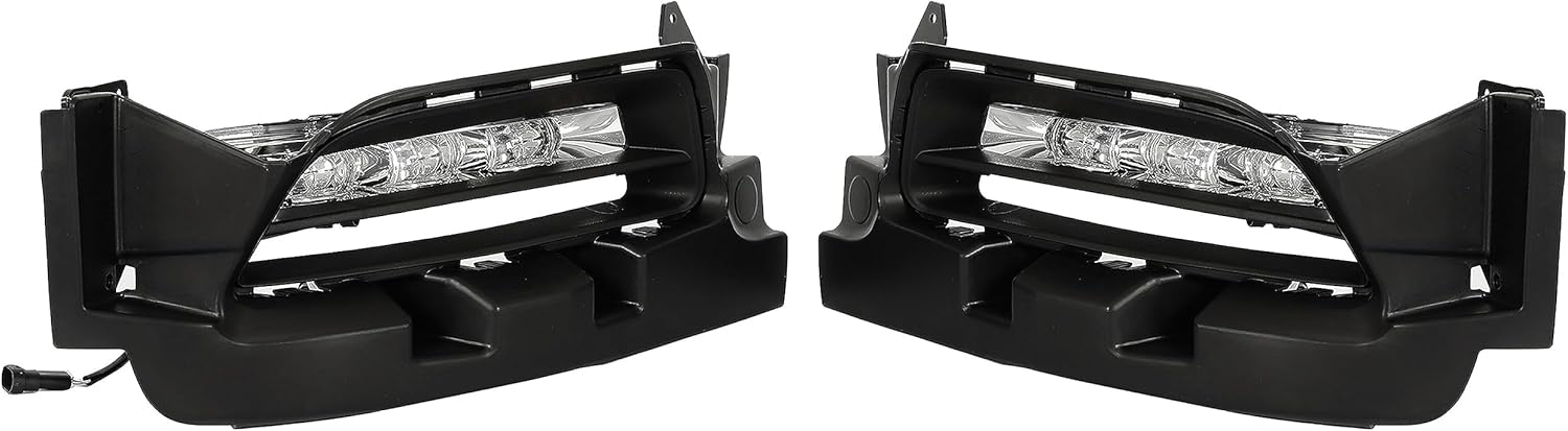 HECASA Par de luces antiniebla LED compatibles con Dodge Charger 2015-2022 de repuesto para 68214428AB 68214427AB 68214427AB lente transparente del