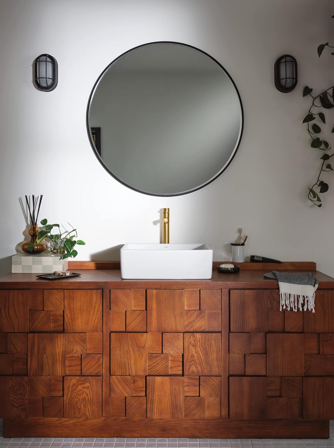 Moen BGCW10RV1618 – Fregadero de porcelana vítrea blanca para baño, fregadero rectangular de 18 x 15.75 x 6 pulgadas con un cuenco de cerámica de