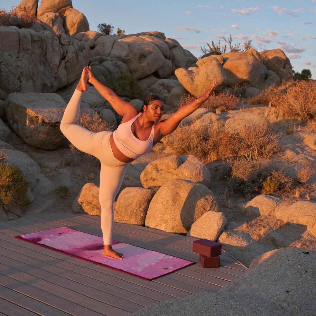 Yogitoes Toalla para esterilla de yoga, ligera, microfibra de secado rápido, tecnología antideslizante antideslizante, uso en yoga caliente, vinyasa