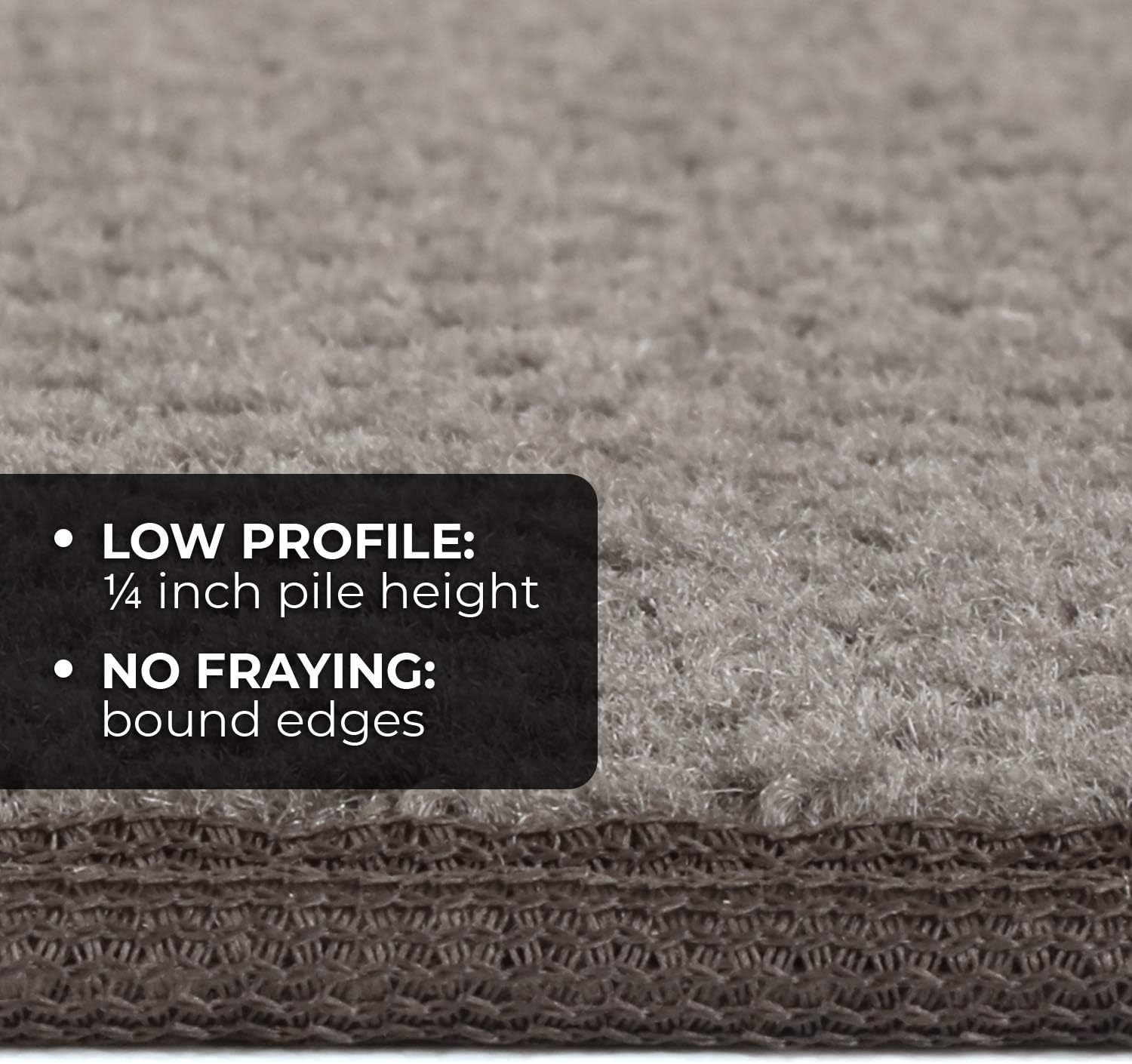 House, Home and More Alfombra antideslizante – Gris – 4 pies x 27 pulgadas