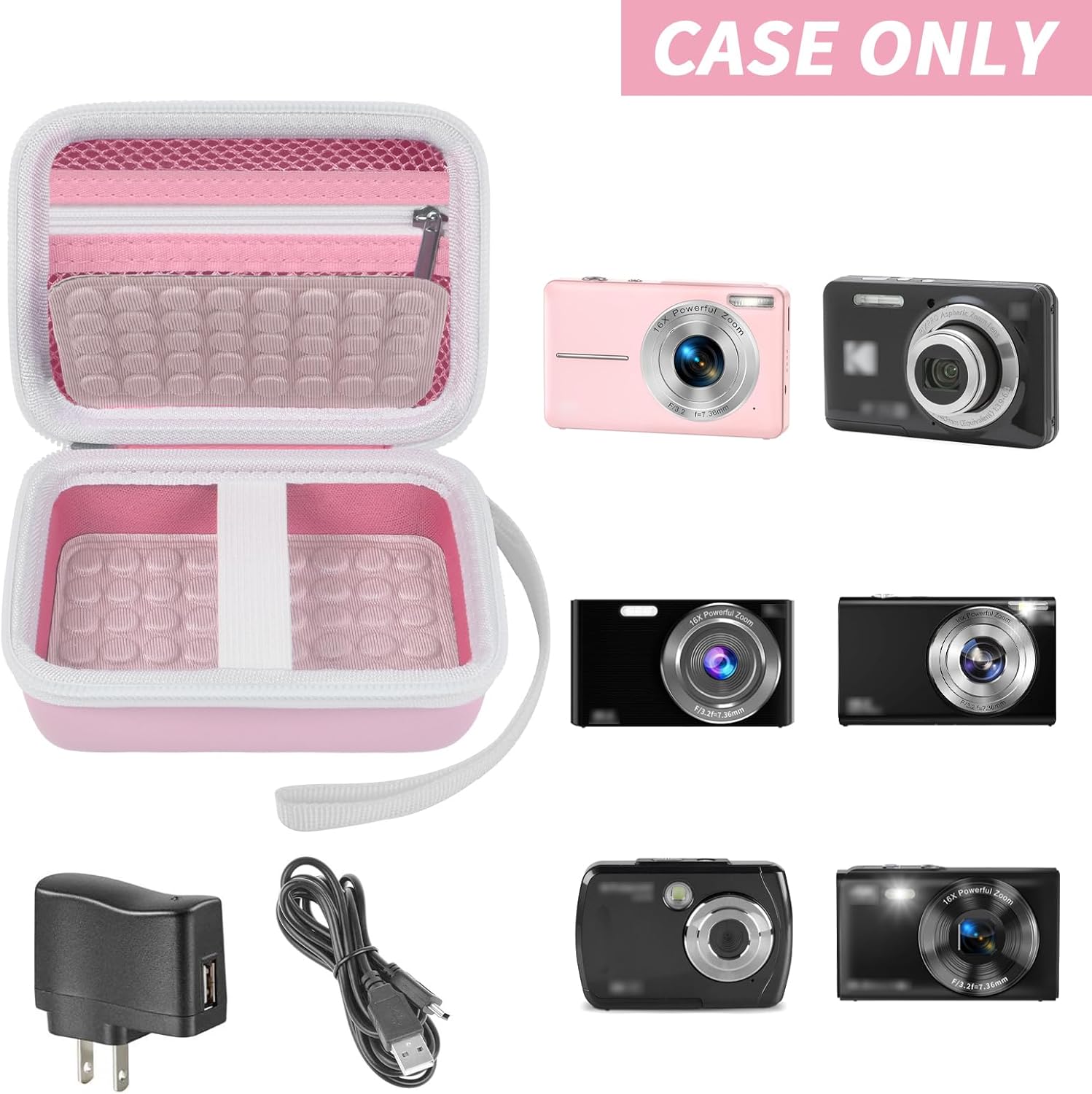 Boobowl Funda para cámara digital compatible con Yifecialpara EROOLUpara VAHOIALDpara Kaisoonpara Kodak Pixpropara Canon PowerShot ELPH 180 190para