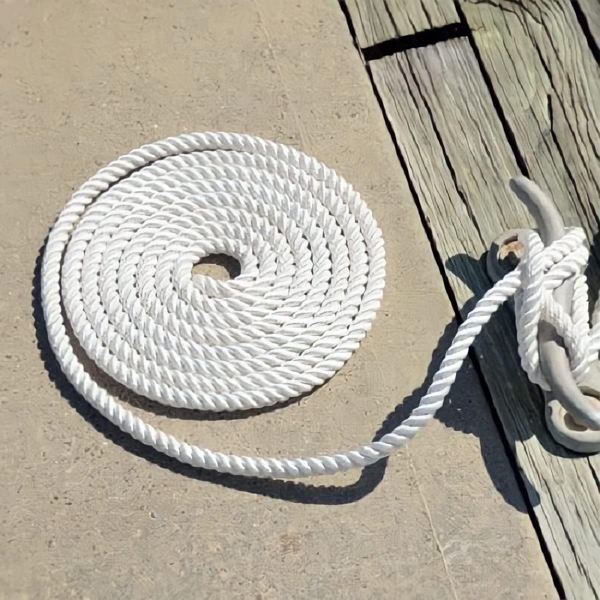 ATERET Cuerda de nailon de 12 pulgada, cuerda sintética de nailon trenzado de 3 hilos y mezcla de poliéster, multiusos, ligera, resistente a la