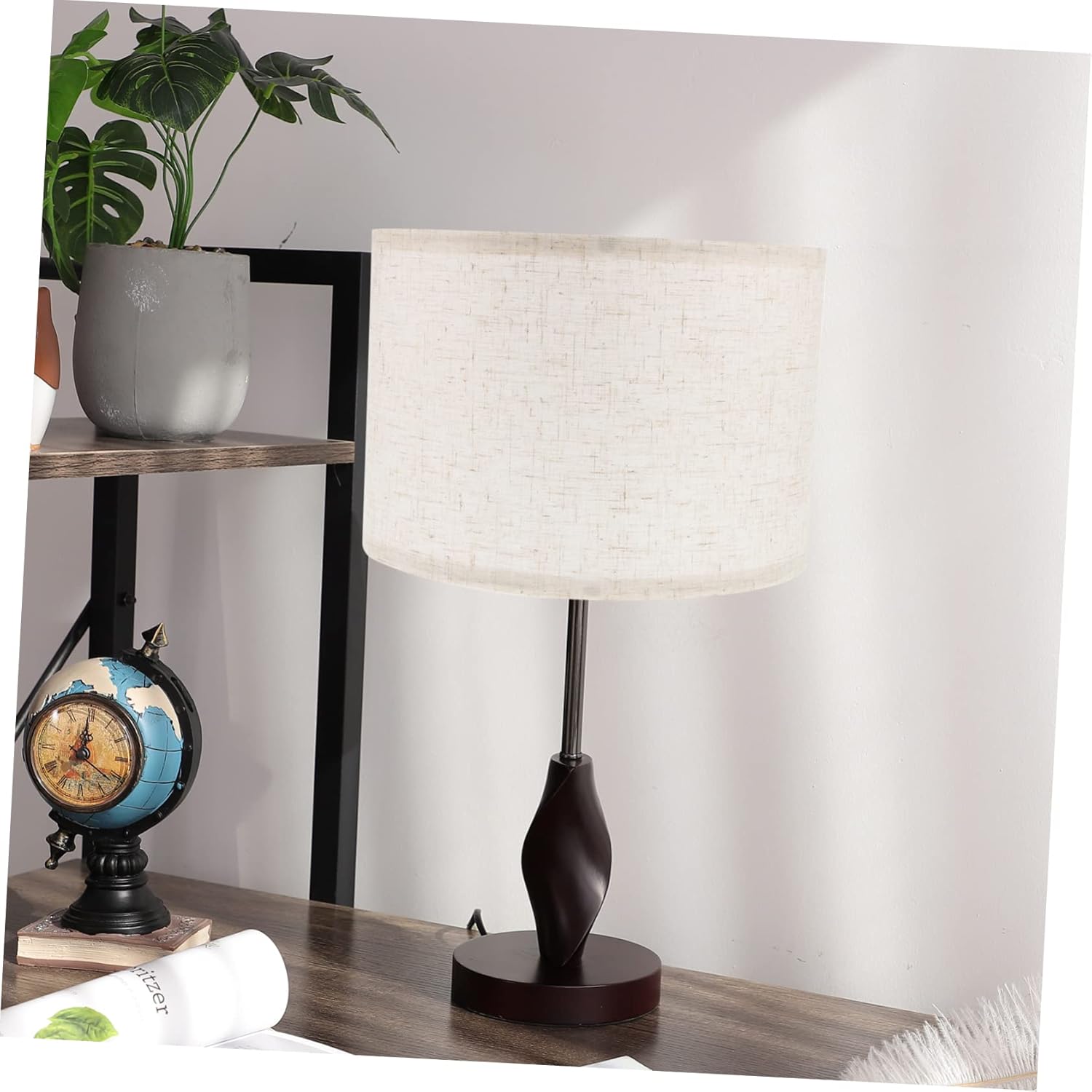 Housoutil 4 unids pantalla de tela al aire libre aplique de pared luces rústico mesa lateral cortina soporte lámpara lámparas lámparas hogar