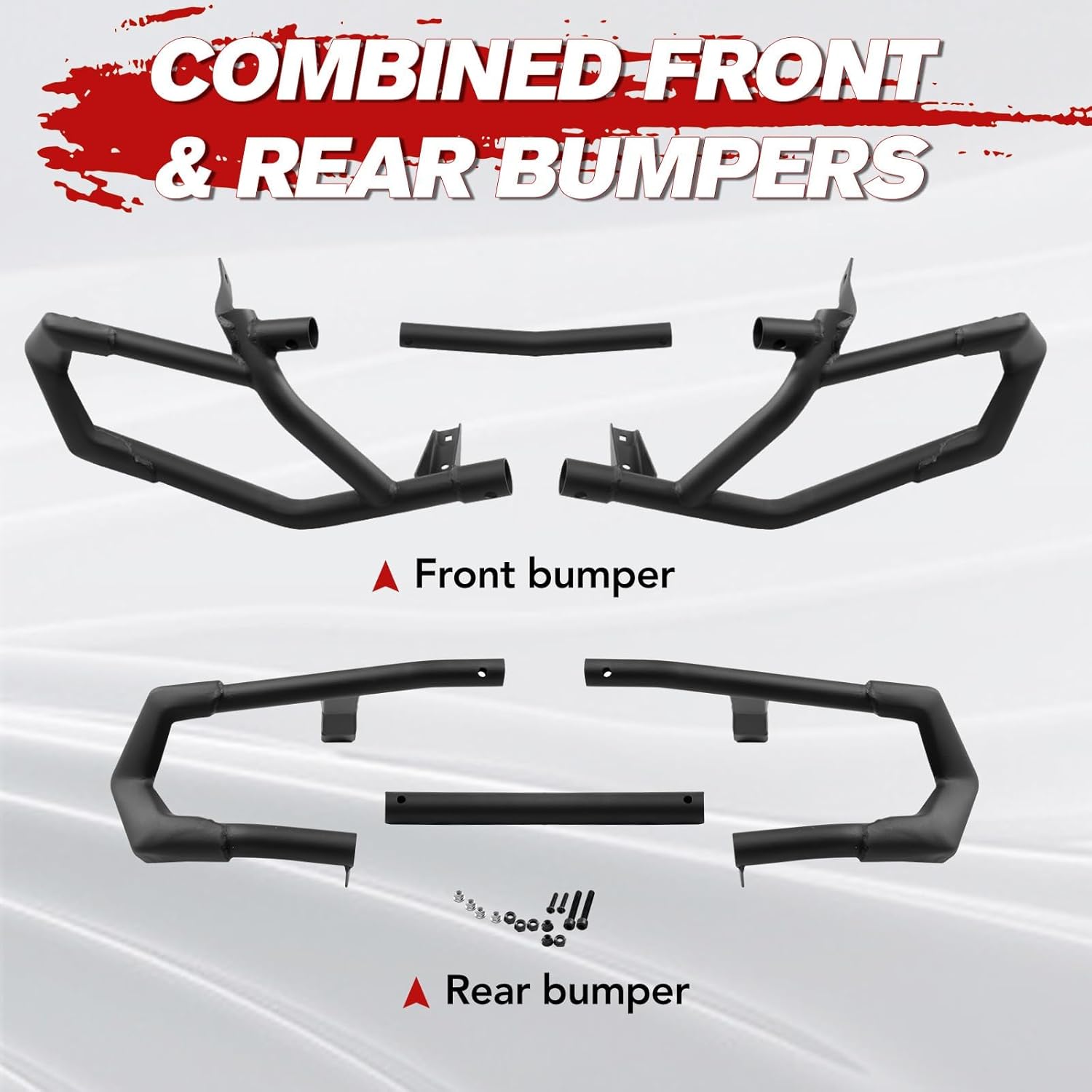 A & UTV PRO Kit de parachoques delantero y trasero para Can Am Outlander 450 500 570 650 800 850 1000 MAX 2012-2023, accesorios de protección de