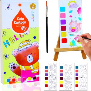 YXOTJHS Juegos de pintura de acuarela para niños, libro de pintura de acuarela de bolsillo, libros para colorear para niños de 4 a 8 años, colorear YXOTJHS Juegos de pintura de acuarela para niños, libro de pintura de acuarela de bolsillo, libros para colorear para niños de 4 a 8 años, colorear