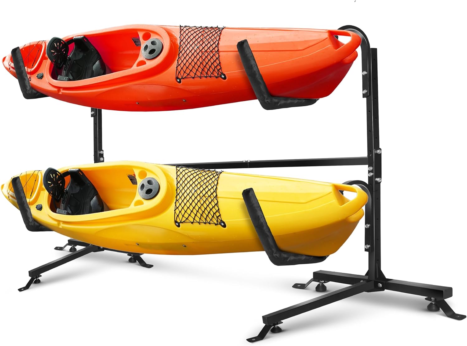 Yes4All Estante de kayak doble independiente de almacenamiento de 175 libras para garaje, soporte de acero duradero para kayak, ideal para kayaks,