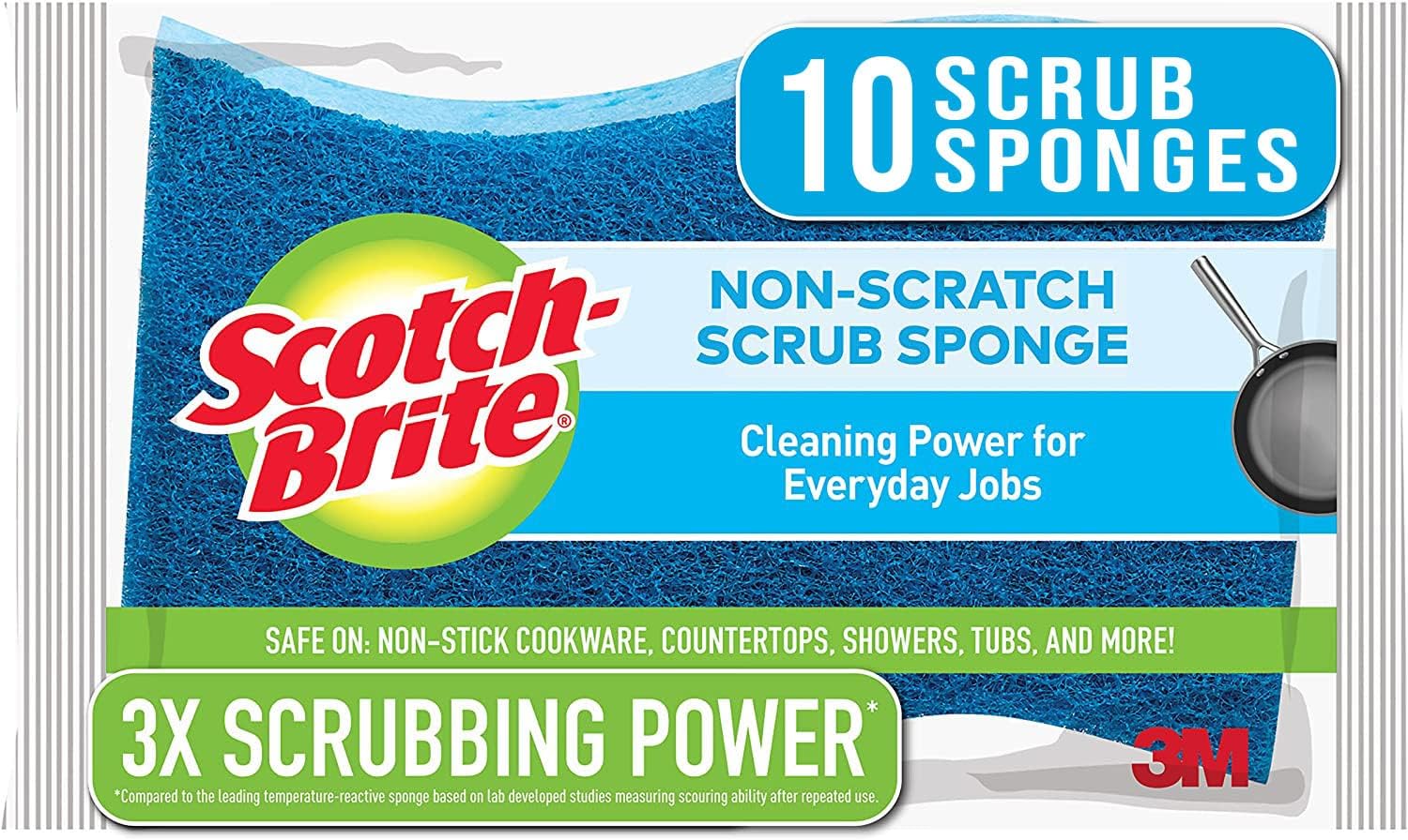 3M Scotch Brite – Esponja exfoliante (10, antiarañazos)