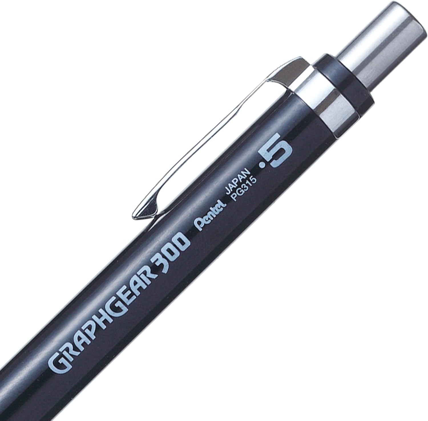 Pentel GraphGear 300 – Portaminas, caja de 12 lápices, color negro (0.020 in)