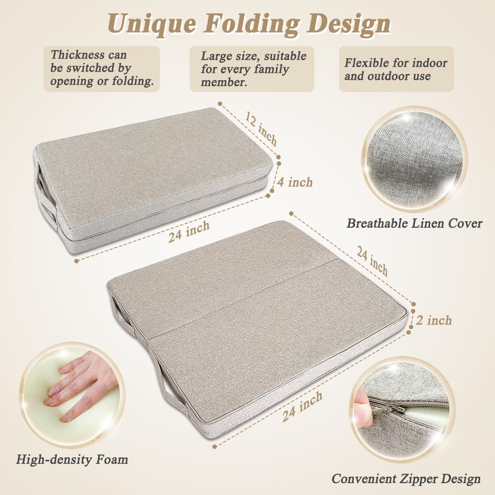 Cojín de suelo de meditación para yoga para adultos, almohadas cuadradas para sentarse, cojín grande de meditación, almohadas de yoga para sentarse