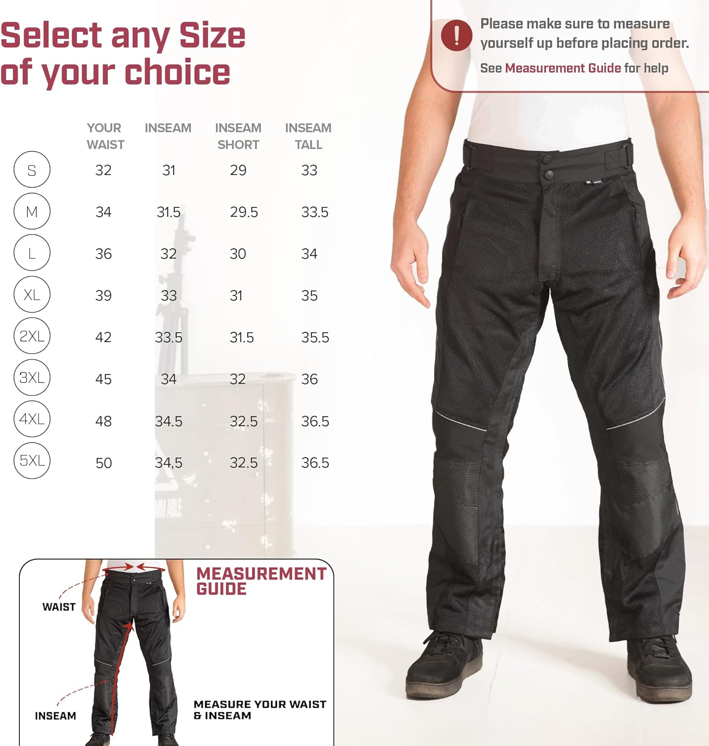 Pantalones de malla de motocicleta para hombre, pantalones de equitación con cremallera completa para deportes powersports blindados Adv CE sobre la