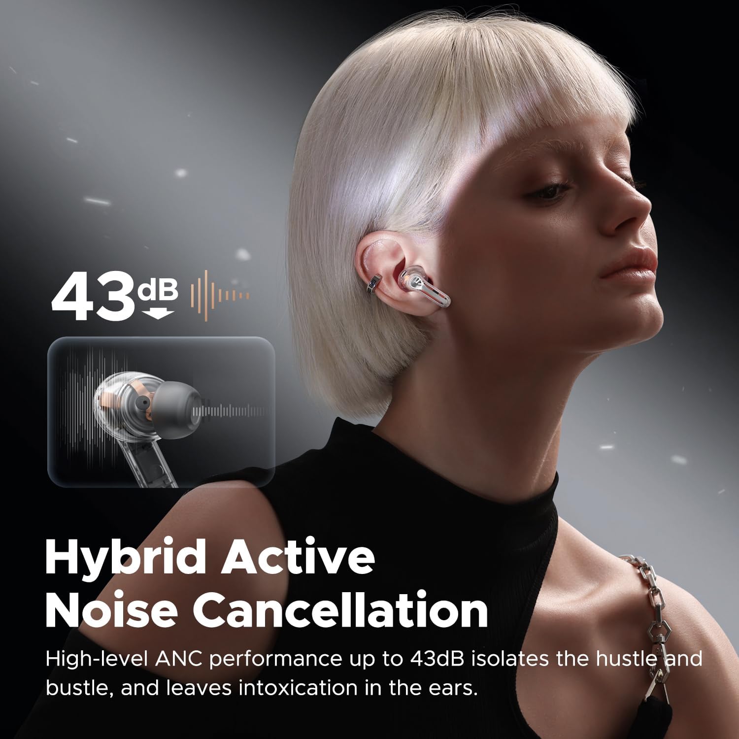 SoundPEATS Capsule3 Pro  Auriculares inalámbricos con alta resolución y LDAC, auriculares híbridos Bluetooth 5.3 con cancelación activa de ruido de