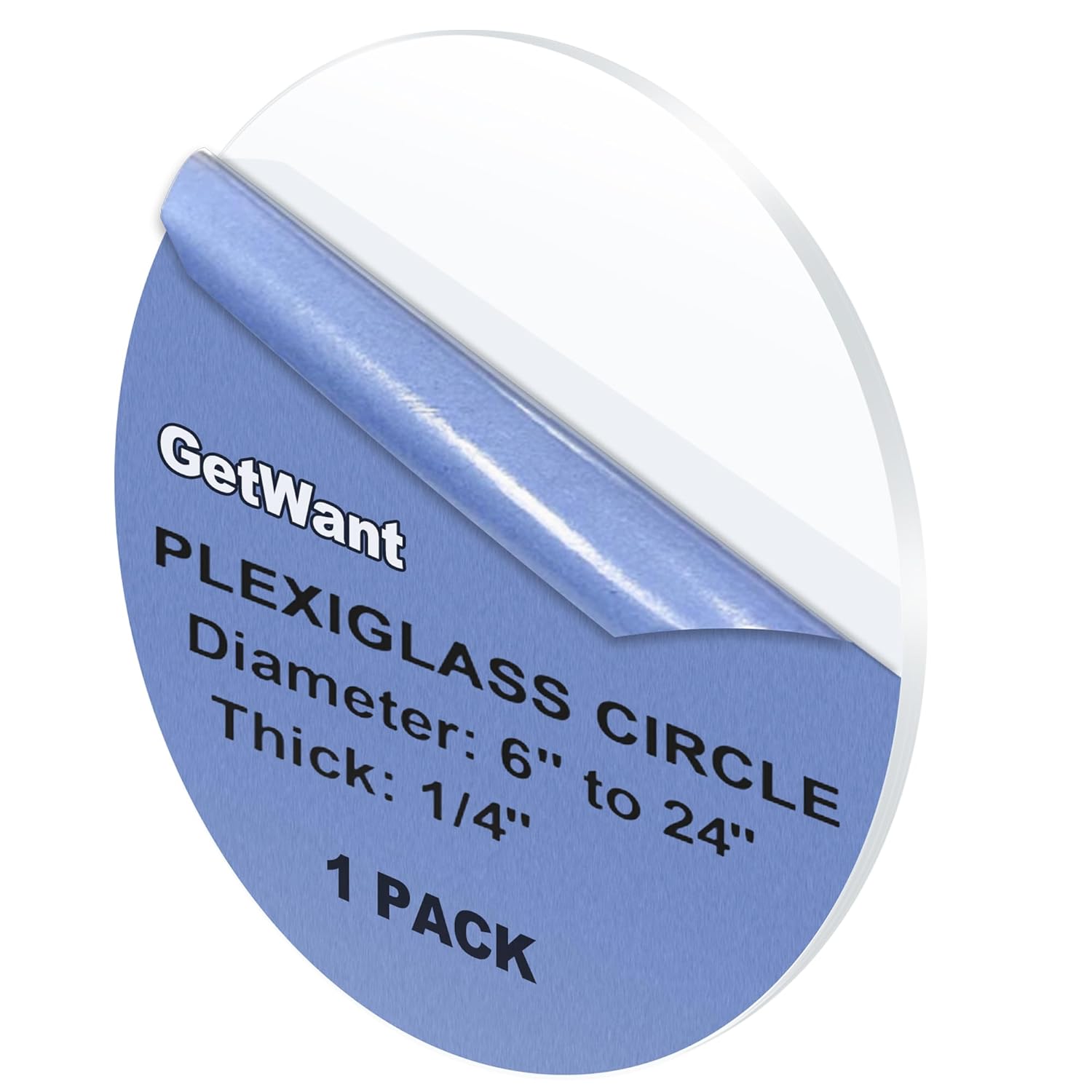 Hojas redondas de plexiglás acrílico de 14 pulgadas de grosor de 14 pulgadas de diámetro, círculos de plexiglás transparentes para mesa, letreros,