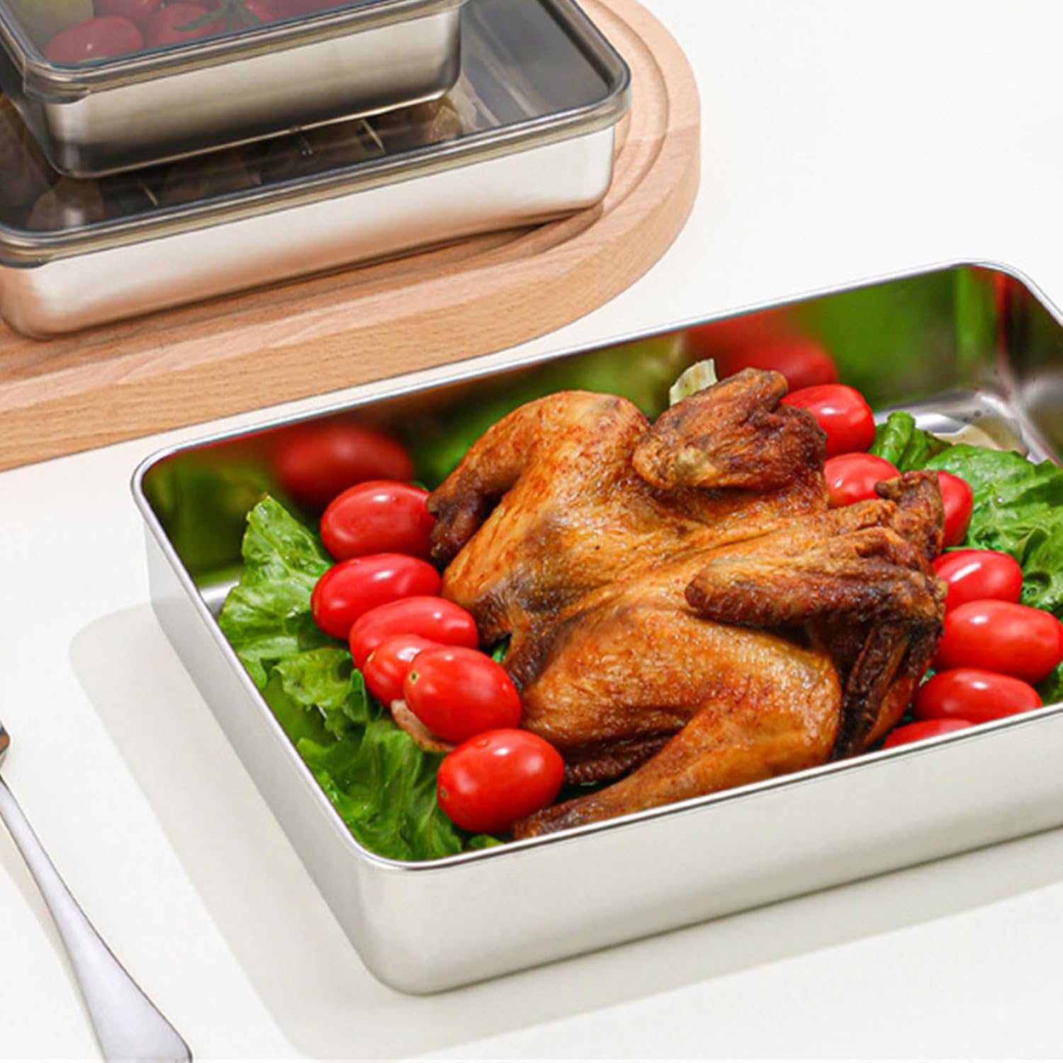 Cajas apilables de preparación de comidas, contenedor de alimentos de acero inoxidable con tapas de sellado, caja de almuerzo reutilizable de Bentos
