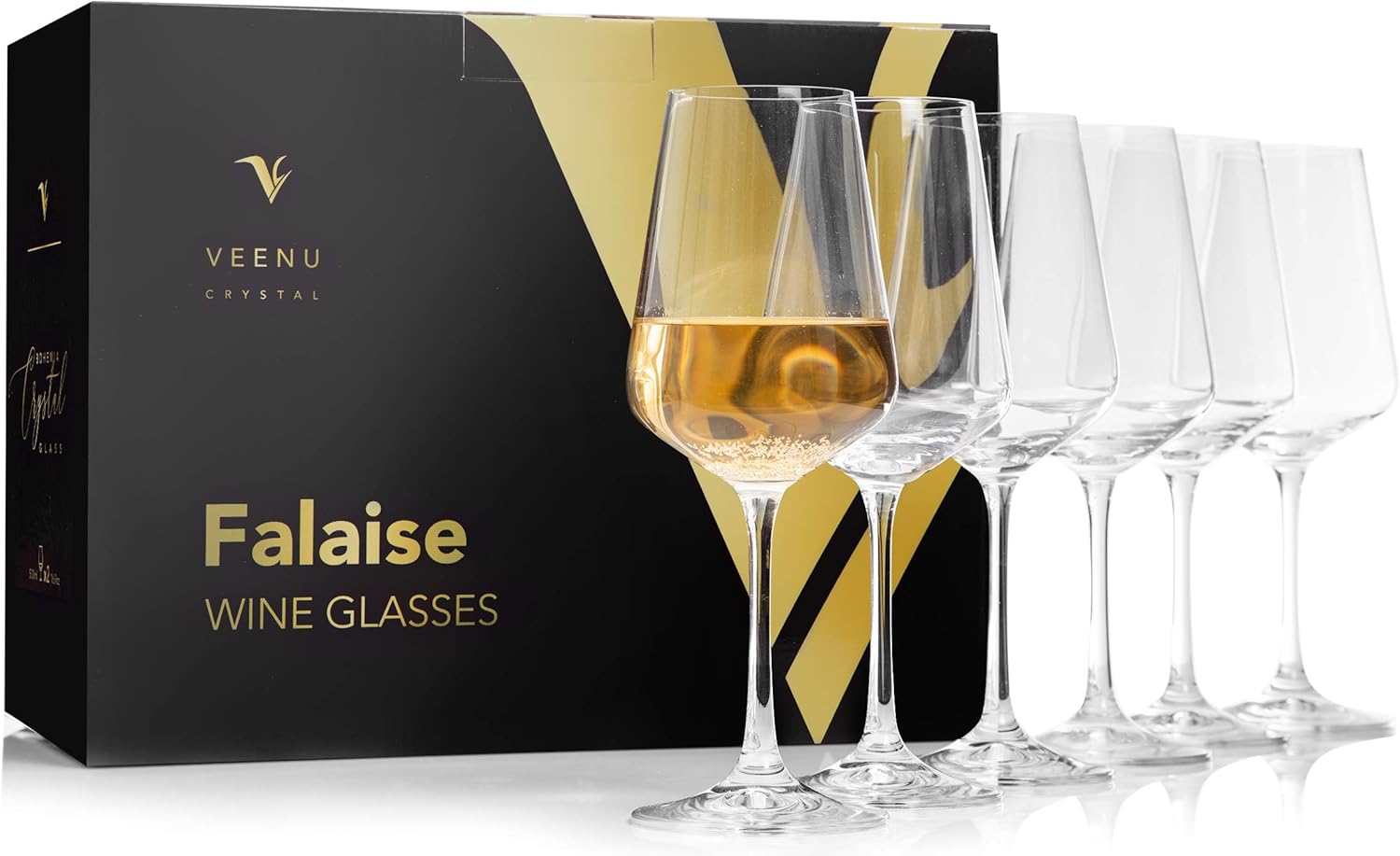 Juego de 6 copas de vino  Copas de vino blanco de cristal, juego de copas de vino tinto, cristalería transparente de alta calidad sin plomo para