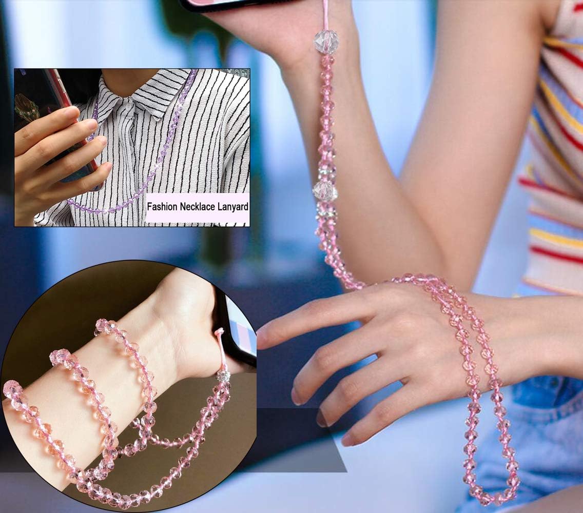 AMUU Collar Mujeres cordón para identificación titular llaves teléfono celular fuerte cuello cordones moda hermosa cadena de cuentas collares