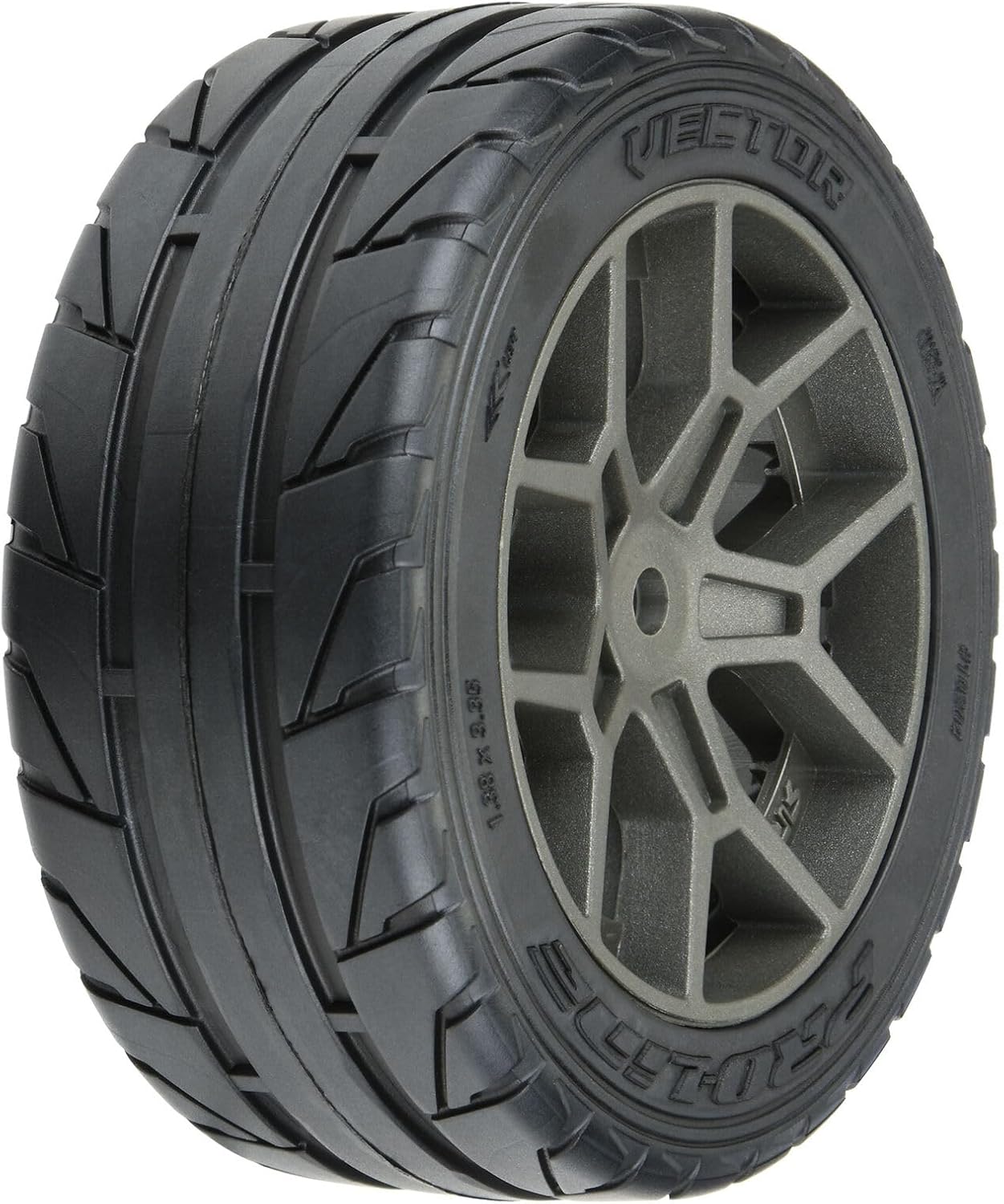 Pro-line Racing 18 Vector S3 FR 3585 2.4 con cinturón MTD 0.551 in gris PRO1020410 RC Neumático