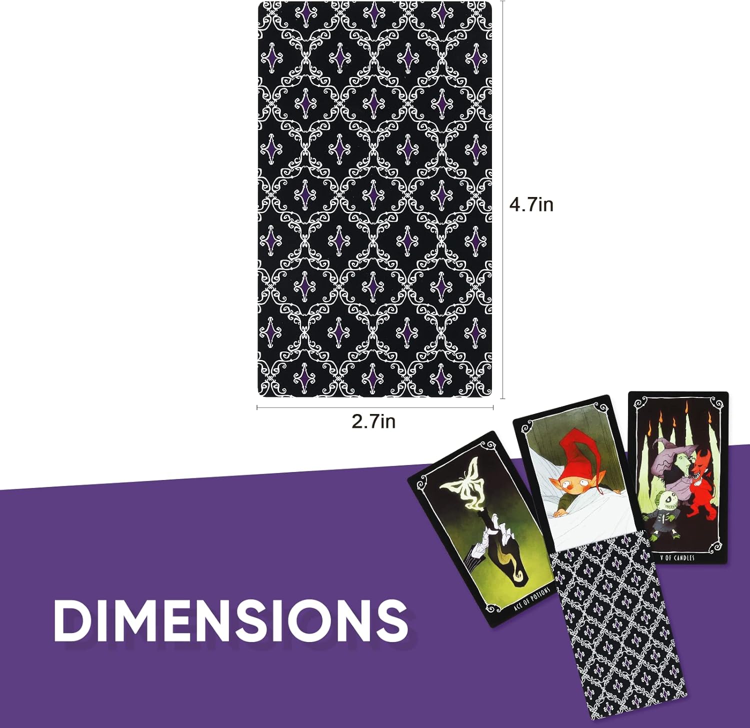 Cartas de tarot para principiantes, cartas de tarot simples e intuitivas, baraja de adivinación para lectores expertos, cartulina suave con barajas